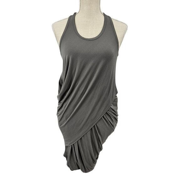 Rag & Bone Adelaide Racerback Mini Dress Gray Women’s Size 4 Ruched Bodycon - Picture 1 of 10